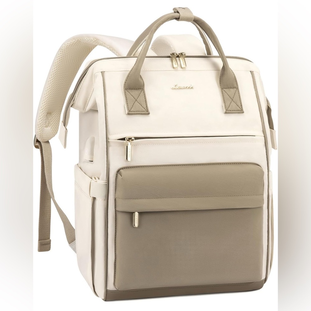 Lovevook - Cream and Tan Backpack